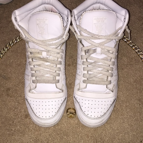 Adidas top 10. Size 11. All white. - Picture 3 of 5